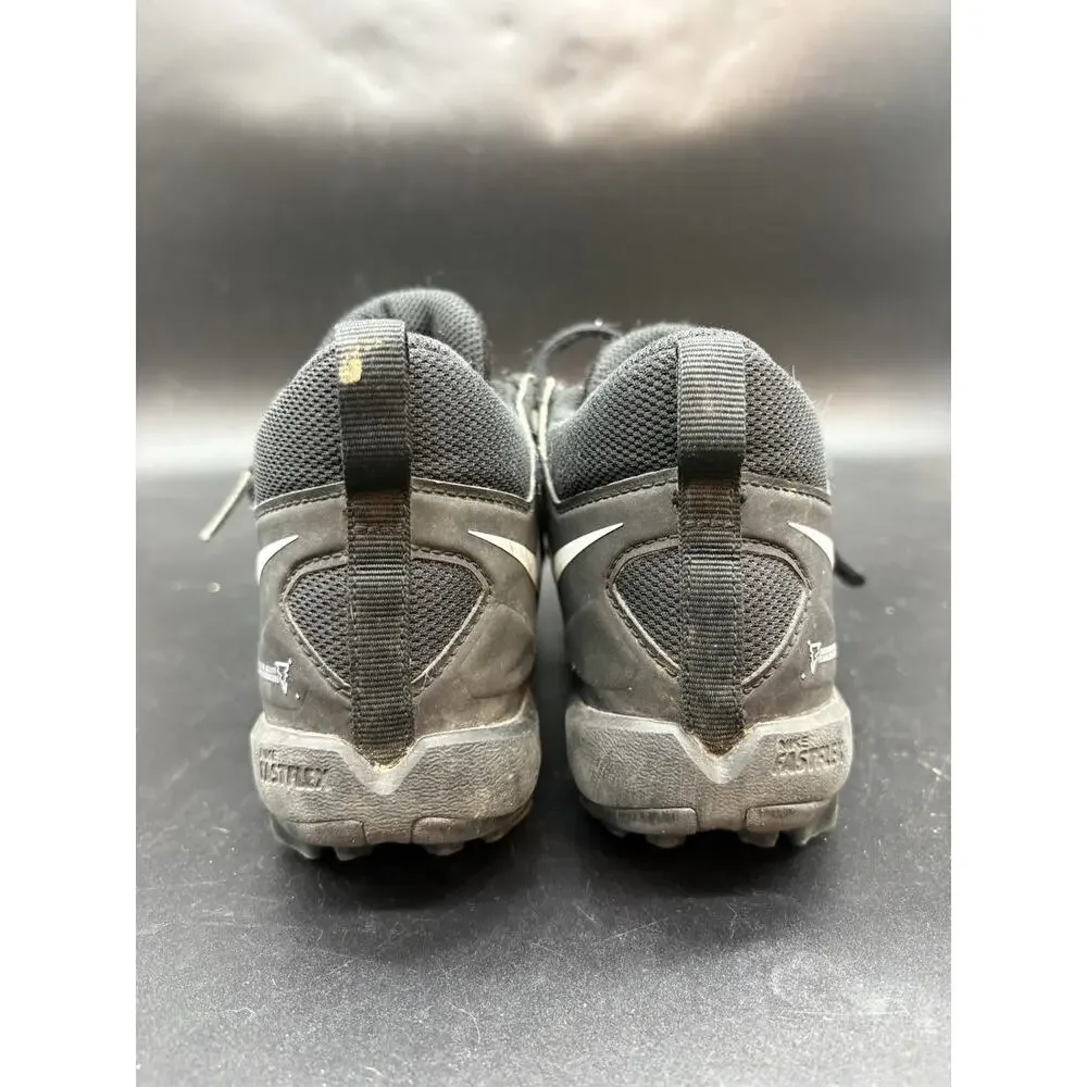 Nike Alpha Menace Shark 3 Football Cleats Youth Size 2Y Black White CV0581-001